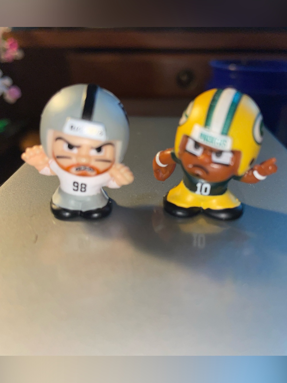 Collectible Kids Football Action Figures Set - Yellow & Gray